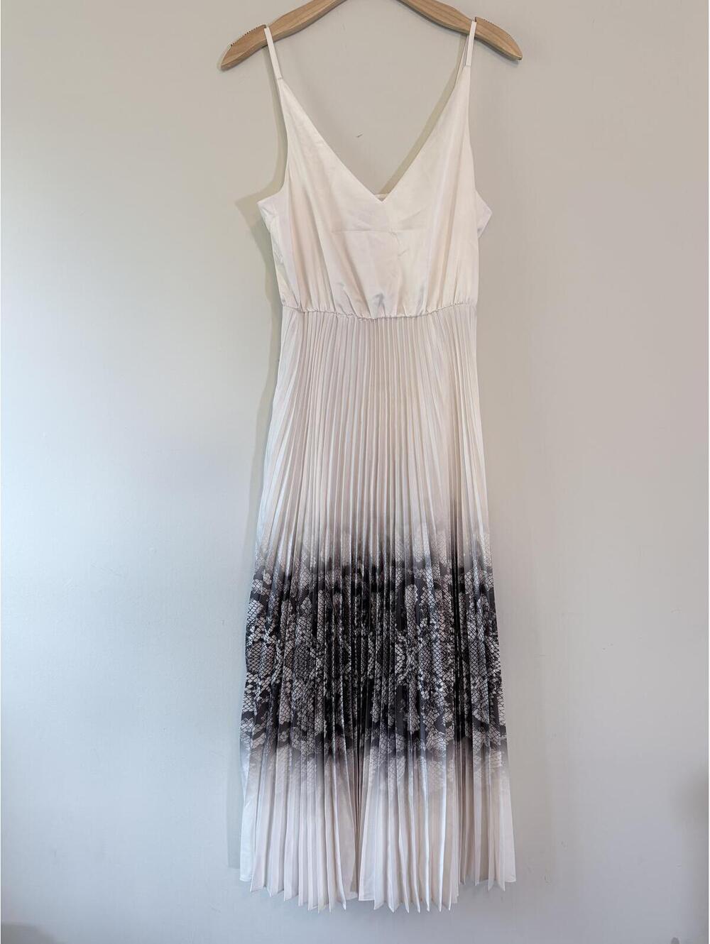 All saints 2-in-1 Curtis midi Dress with Snake Print Detail Sz Small‎ - Picture 4 of 9